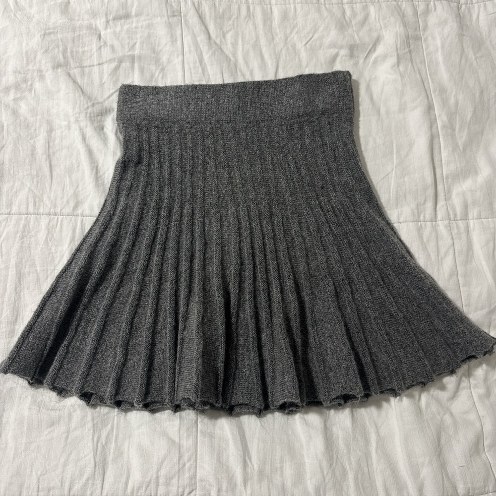 Zara Gray Pleated Skirt